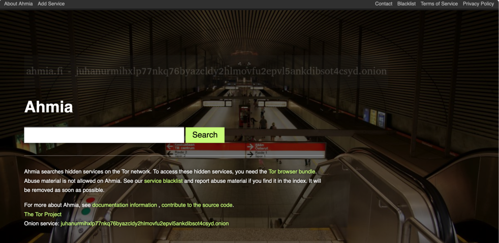 Баннер Ahmia.fi