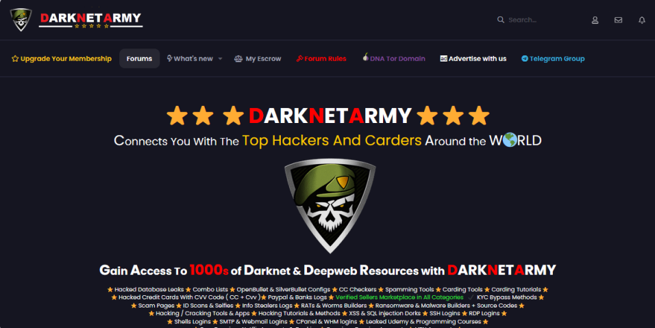 Баннер DarkNet Army