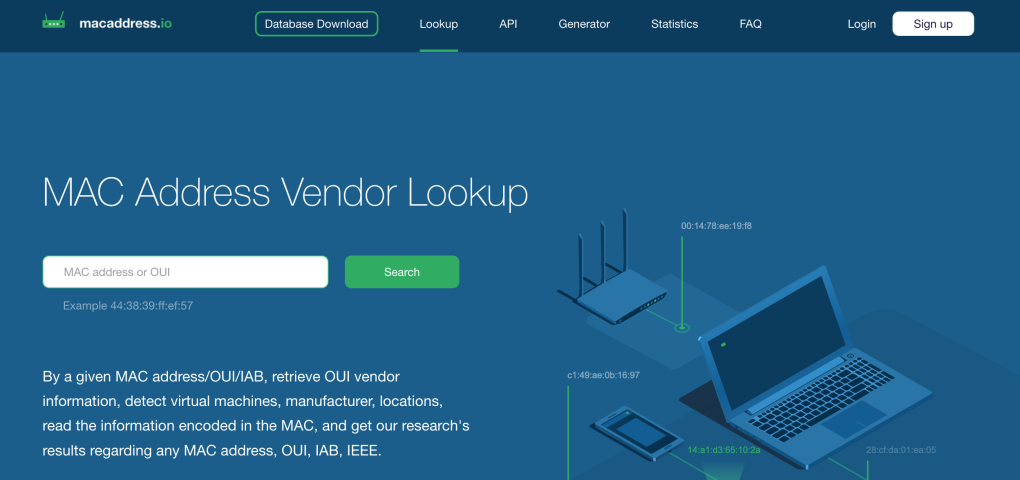 Баннер MacAddress.io
