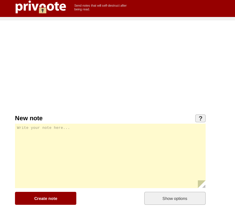 Баннер Privnote